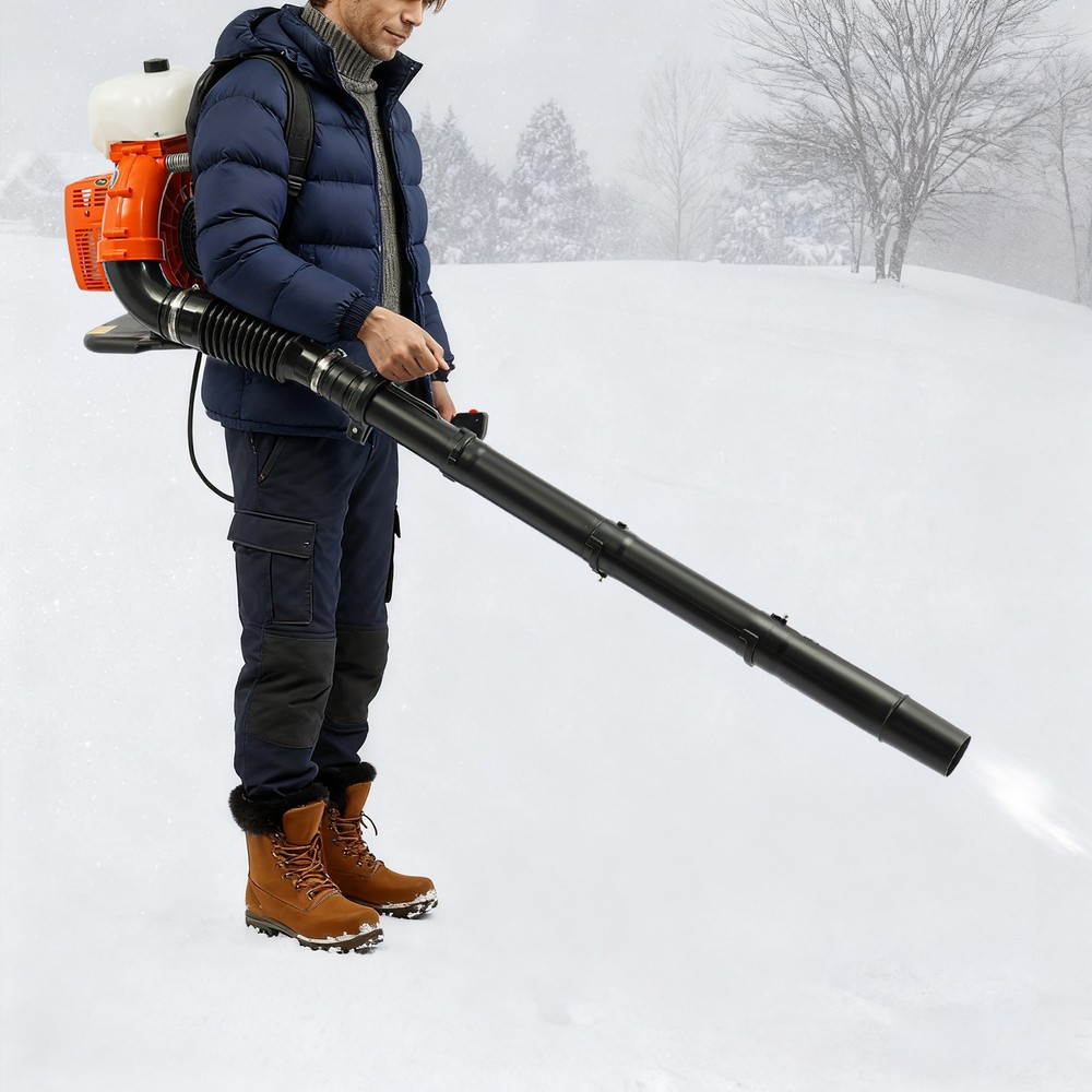 2-stroke Leaf Blower Tool Manual Gasoline Power Backpack Dust Blowing Machine