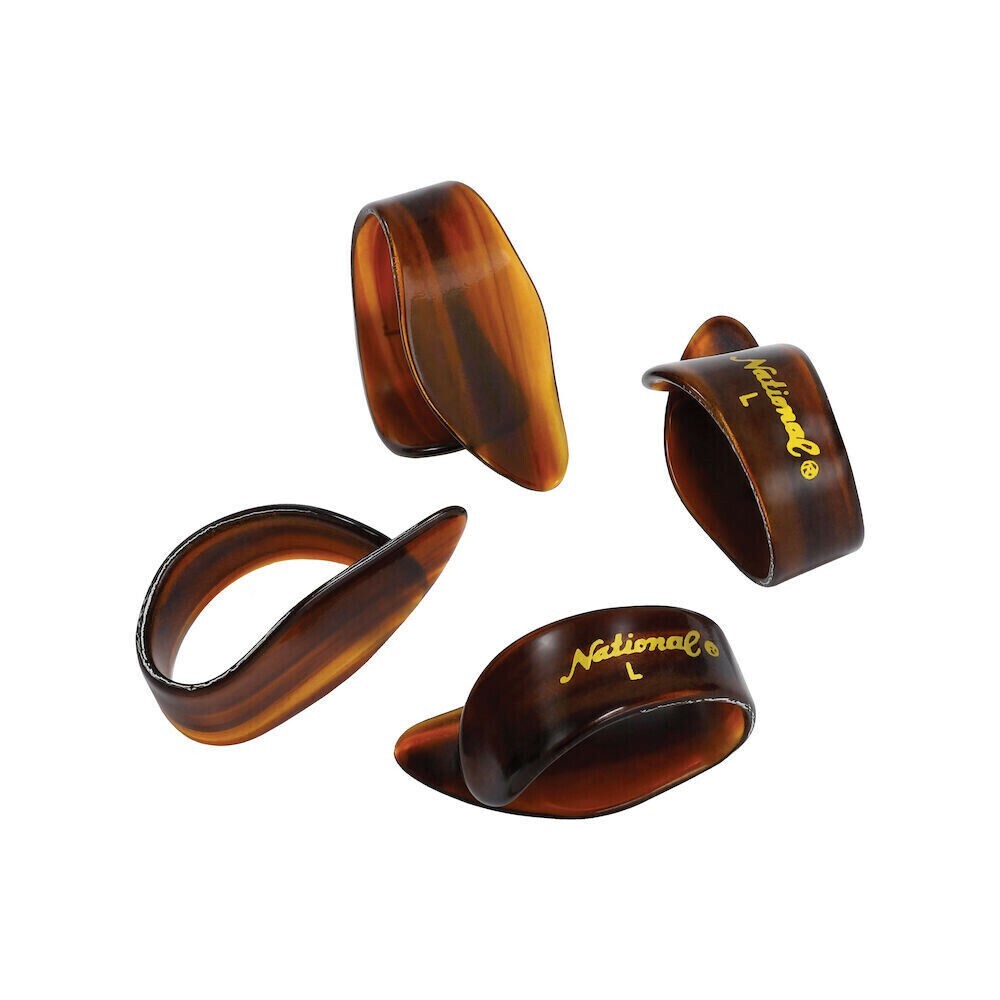 National Thumb Picks - 4 Pack - Celluloid - Large Shell From D'Addario