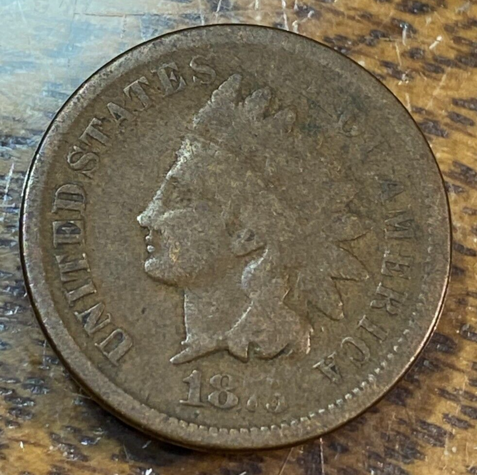 1875 Indian Cent Nice Original Good+ CHRC