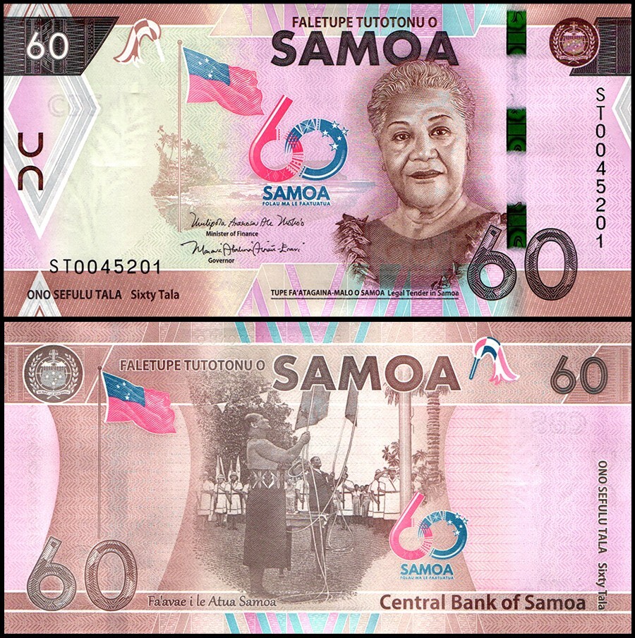 Samoa 60 Tala, 2023, P-46, UNC, Commemorative X 10 PCS