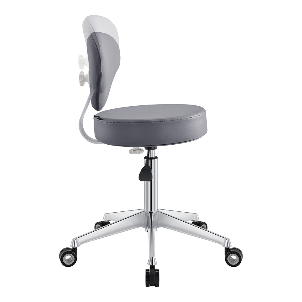 Roller Stool Medical Office All Purpose Adjustable Stool with Easy Glide Wheels