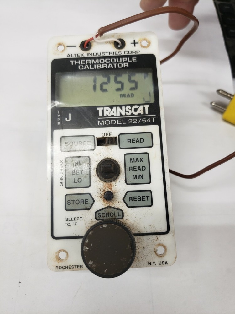 TransCat Altek 22754T Thermocouple Calibrator Type J Process