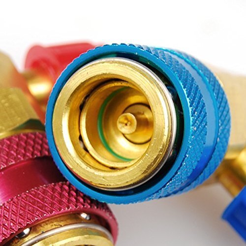 Quick Connector Adapter Conversion Coupler Auto A/C Manifold Gauge Low/High AC 2