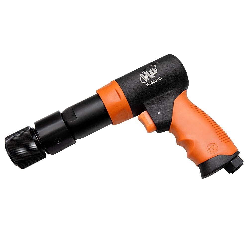 Workpad 190mm Long Barrel Air Hammer With Quick Change Chisel Retainer And 4piec
