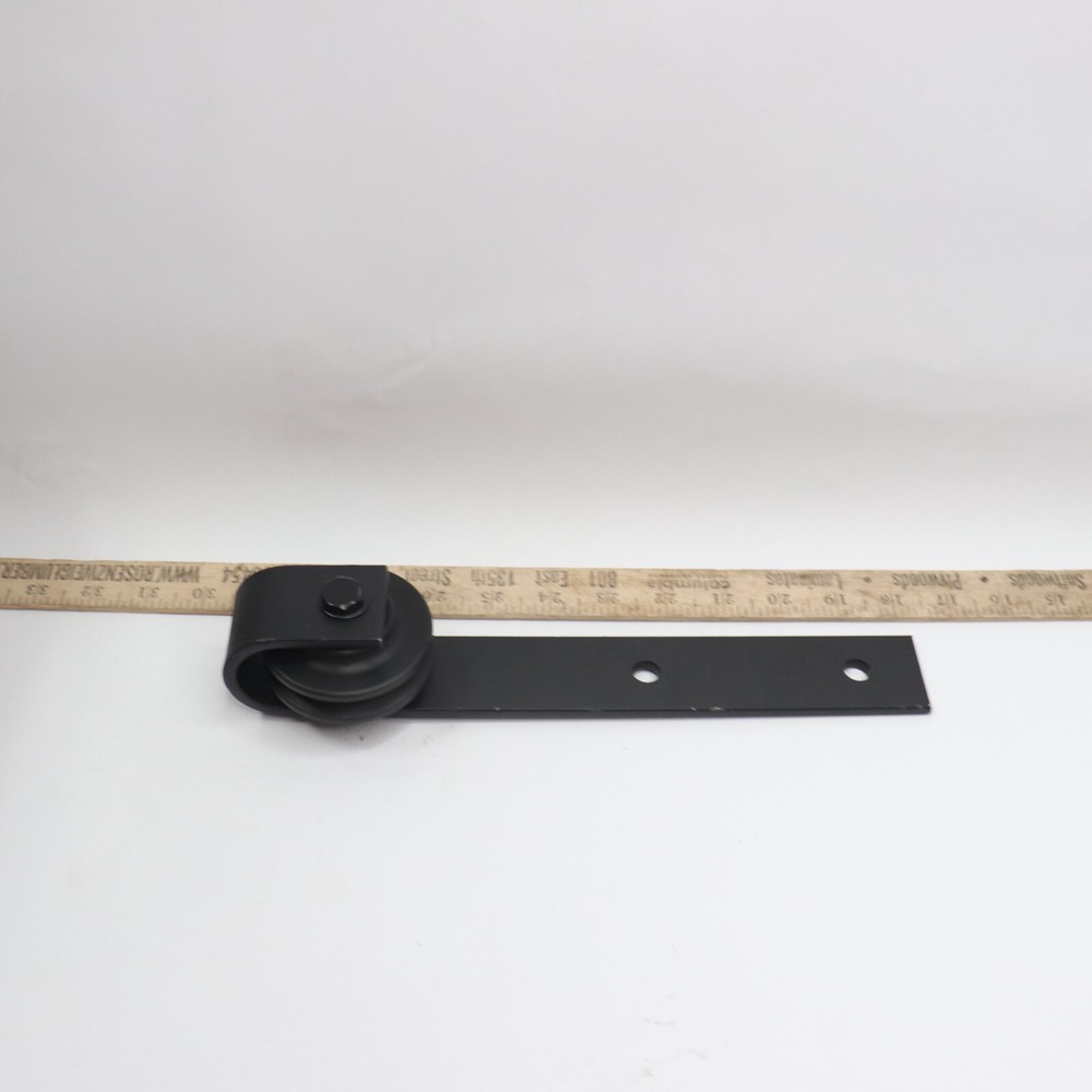 Surface Mount Barn Door Roller Matte Black 11" x 2" - NO BOLTS