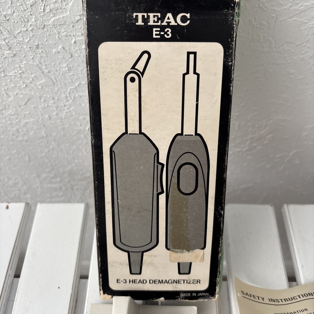 TEAC E-3 Tape Head Demagnetizer Reel Cassette Deck, Instructions Included