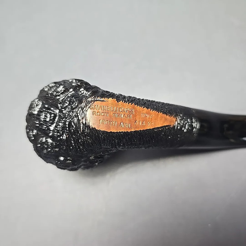 Savinelli 150th Anniversary Capri Root Briar 616 KS Rusticated Briar Pipe, New