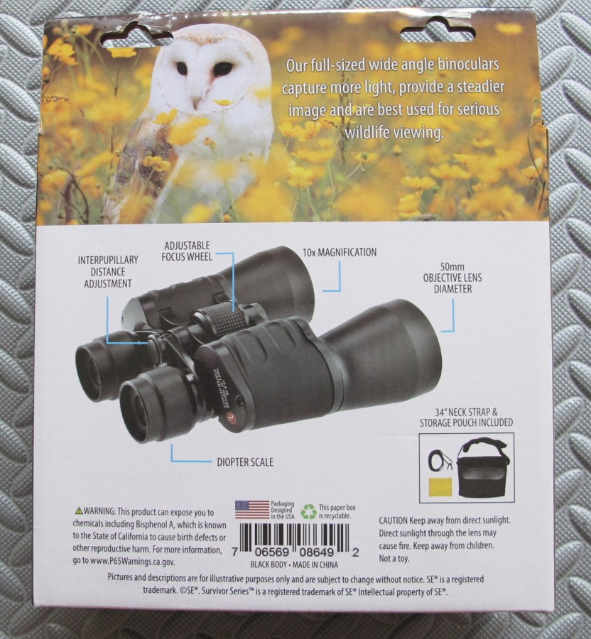 SE 10x50 Black Wide Angle Binoculars BC20751B