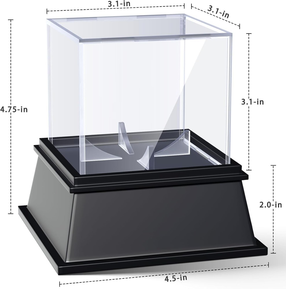 KKU Baseball Display Case, Standard Case 1 Pack, Claer