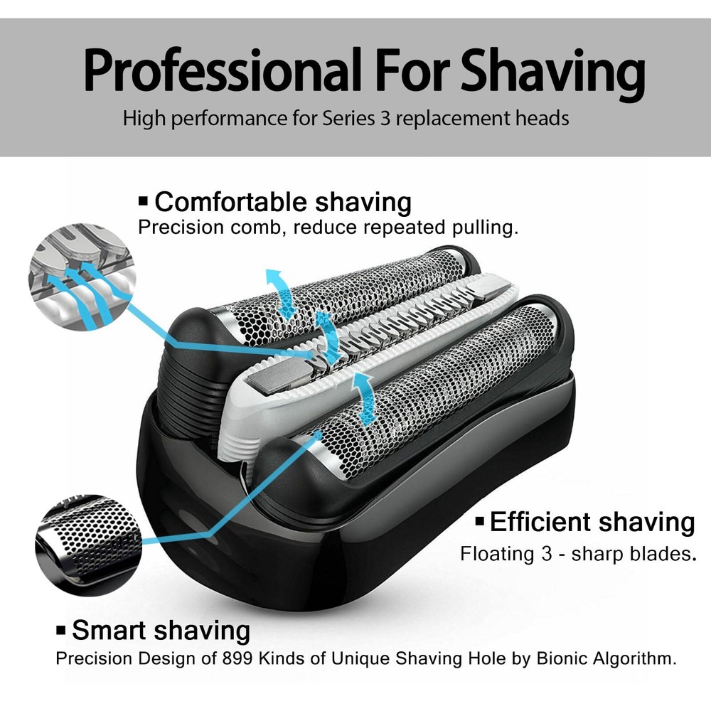 Electric Shaver Head Replacement for Series 3 Compatible with Multiple Models