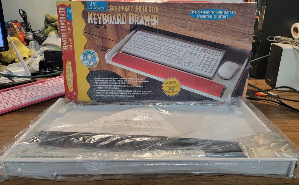 PC Concepts 82105 Ergonomic Under Desk Keyboard Drawer