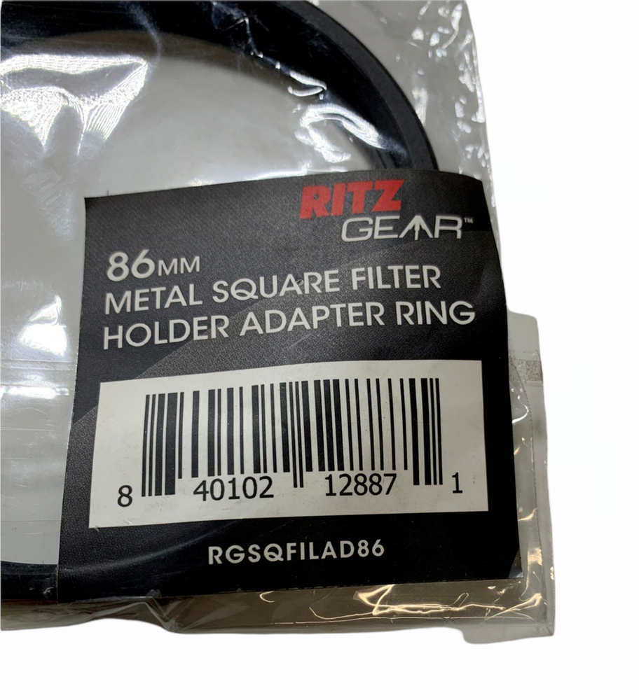 Ritz Gear 86mm Metal Square Filter Holder Adapter Ring Black