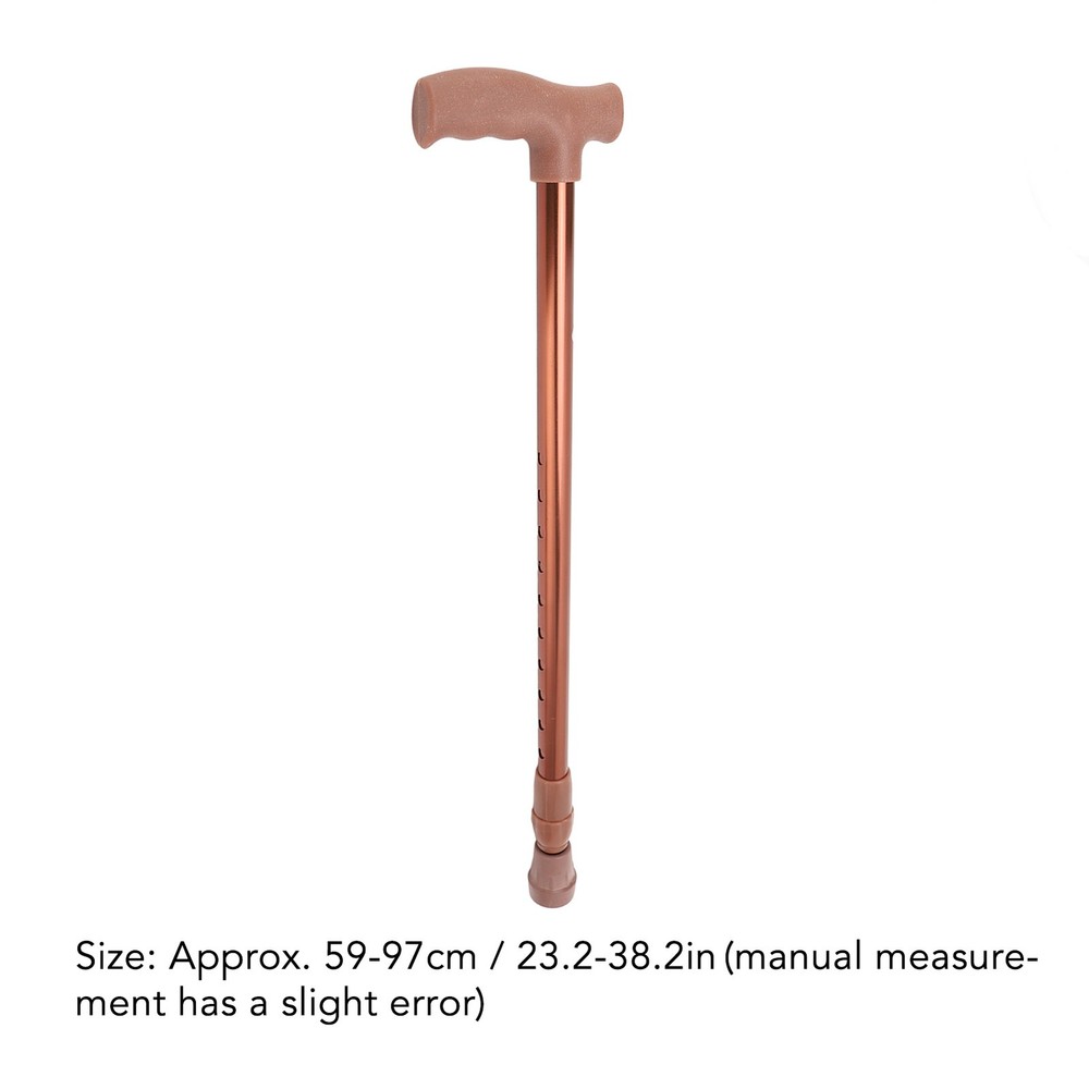 Walking Cane Adjustable Ergonomic Soft Rubber Hand Grip Lightweight Mobility OMO