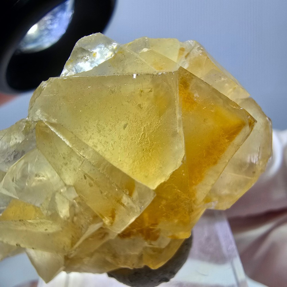Phantom Fluorite Cube Specimen, yellow Okorusu, Namibia 43*29*17mm