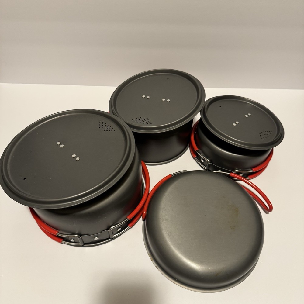 Coghlans Hard Anodized Aluminum 7 Piece Nesting Cookware Set Camping