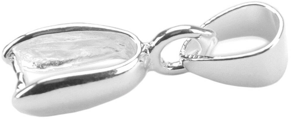 Pendant Pinch Bails 22mm 4/Pkg Silver-Plated