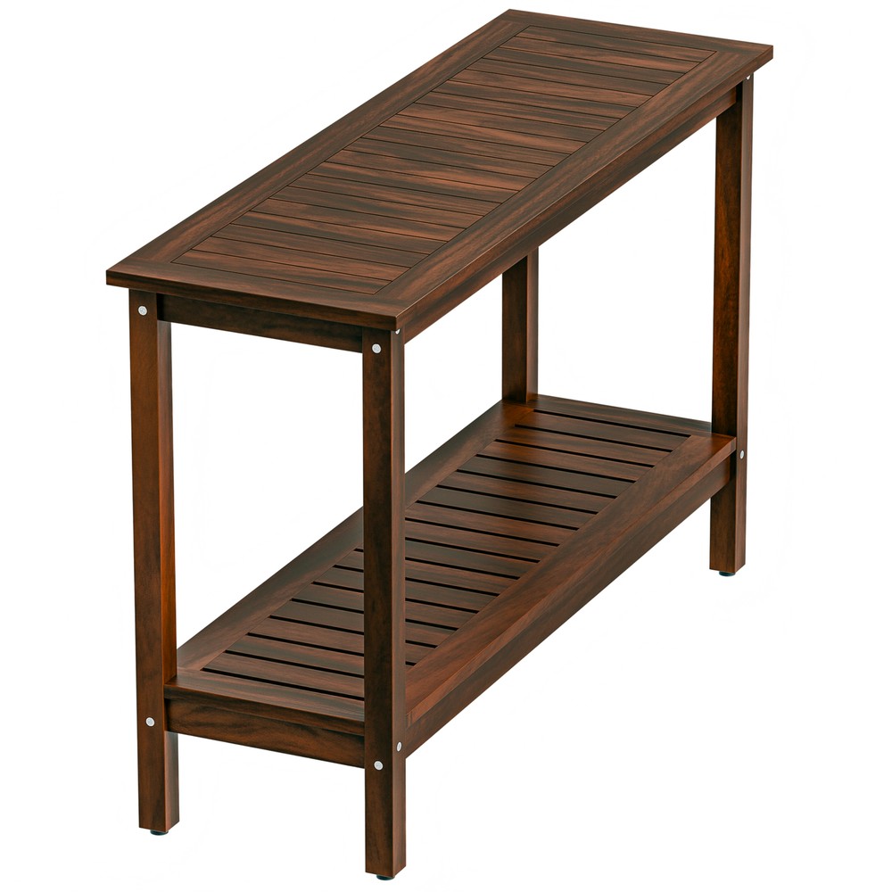 48" Console Table Multiuse Buffet Bar Storage Organizer with Foot Slider Coffee