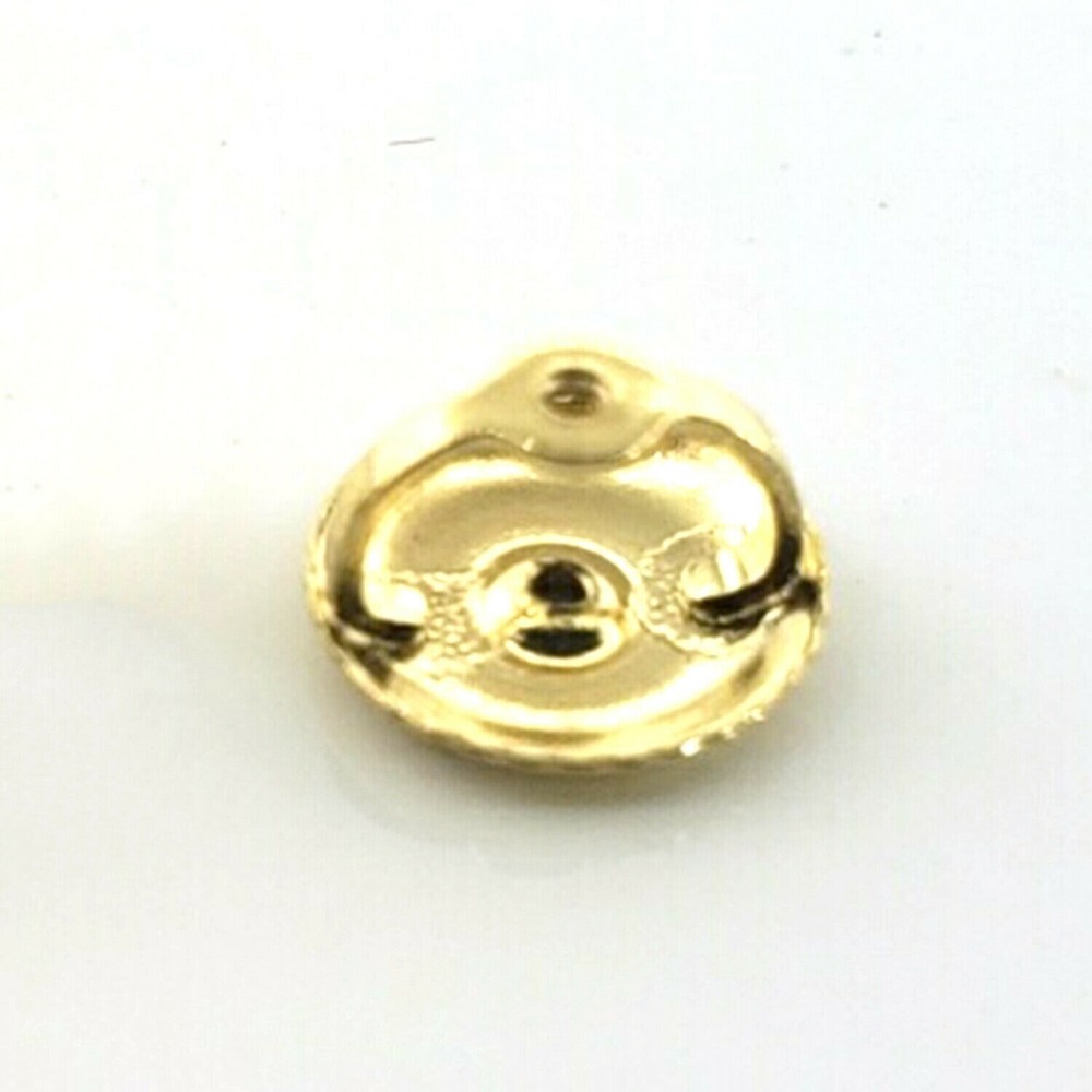 Solid 18k Yellow Gold Earring Back for Screw Back Posts -approx 0.86mm thickness