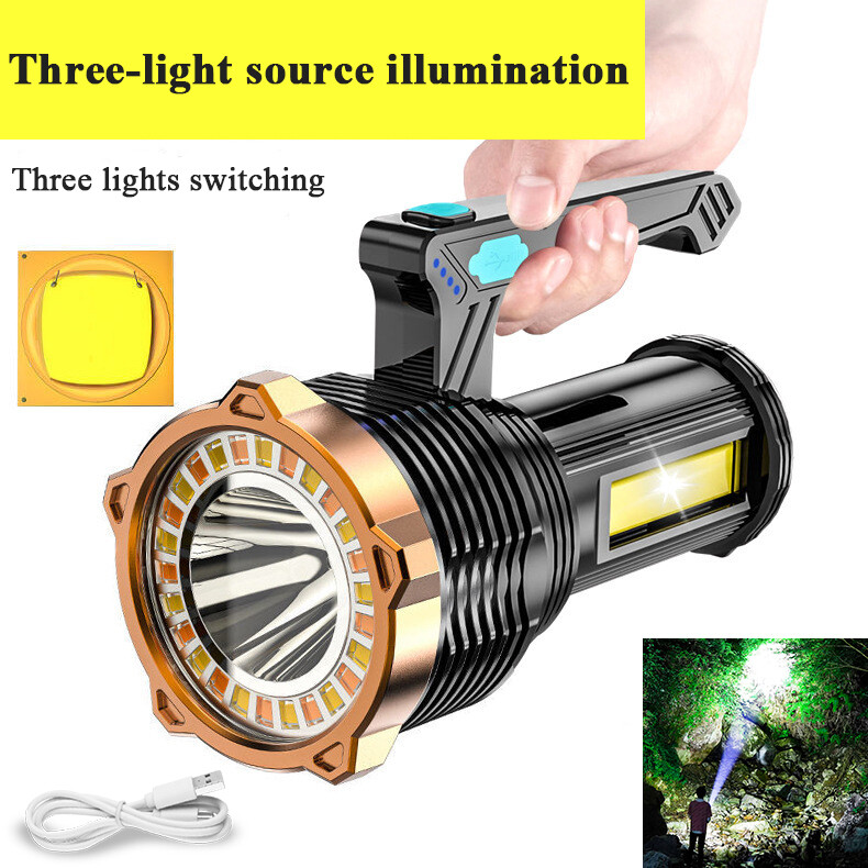 Super Bright 22000000LM LED Flashlight High Powered Torch USB Rechargeable Lamp