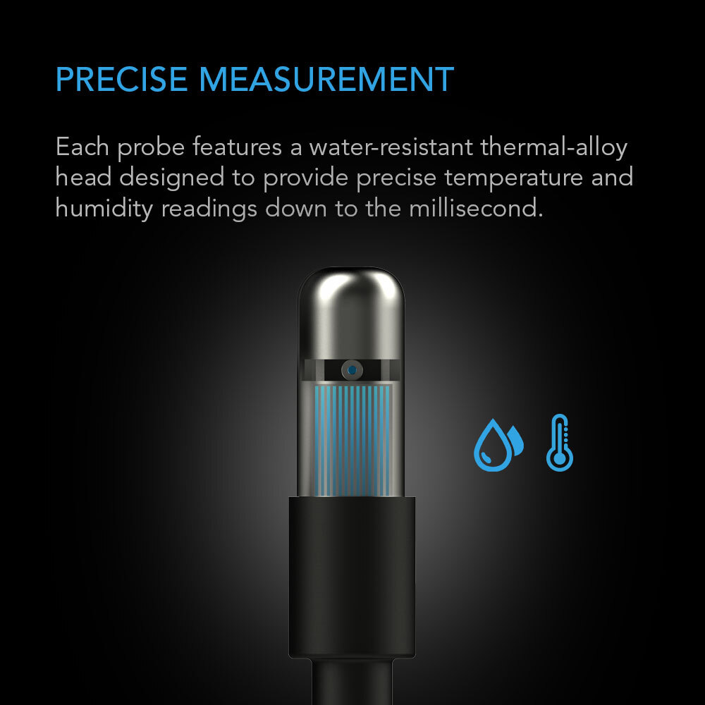 Temperature Humidity Sensor Probe for AC Infinity T-Series Controller, 20-Feet