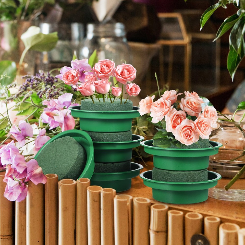 6 Pcs Paste Flower Sponge Blocks Kit Cages for Floral Arrangements