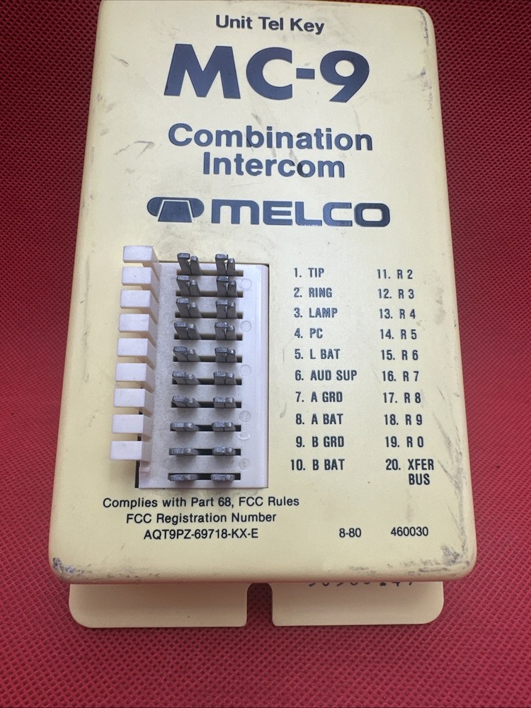 Vintage Melco Unit Tel Key MC-9 Combination Intercom , Free Shipping