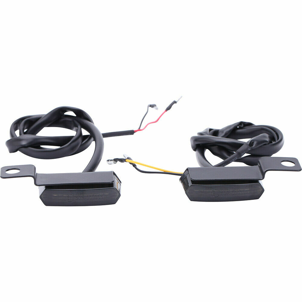 Motorcycle Sequential LED Turn Signals Flowing Mini Handlebar Light For Harley