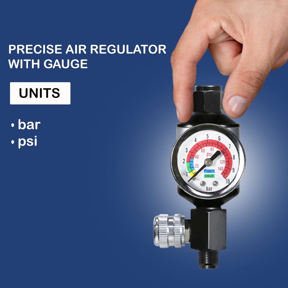 LE LEMATEC Air Compressor Regulator & Air Compressor Water Separator with Gau...