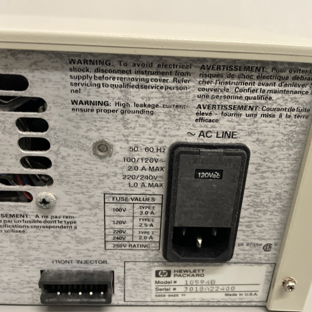 Hewlet Packard 18594B HP 7673 GC Autosampler Lab Controller Unit - Powers On