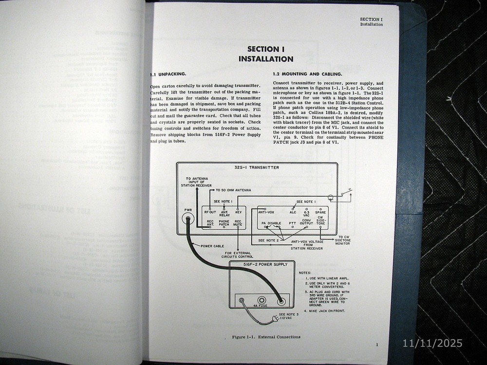 Reproduction Collins 32S-1 Transmitter Manual
