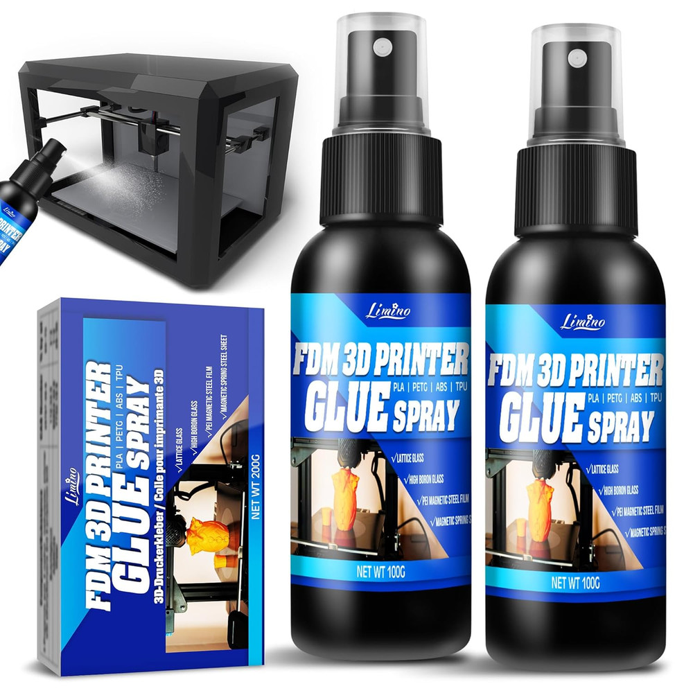 3D Printer Adhesive - 3D Print Glue Spray Perfect First Layer Adhesion Prevent