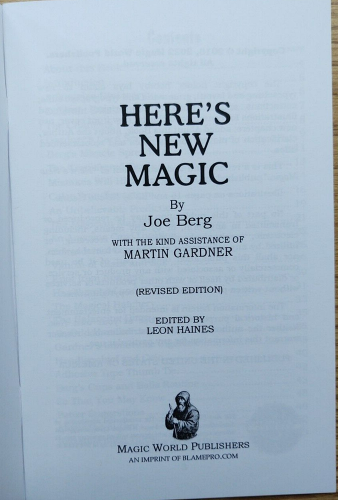 Here's New Magic by Joe Berg (See Description)