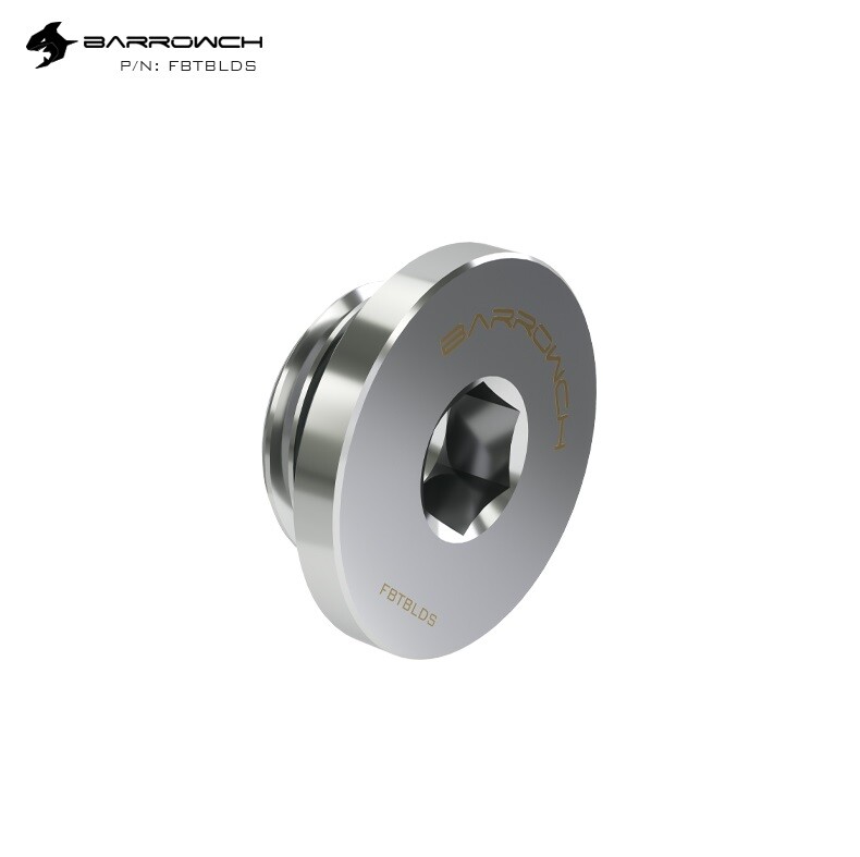 4 Pcs BarrowCH G1/4 Stop Plug Fitting Low Profile Internal Hex Socket Silver