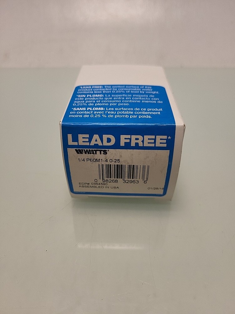 Watts 1/4 P60M1-4 0-25 Water Pressure Regulator RK22