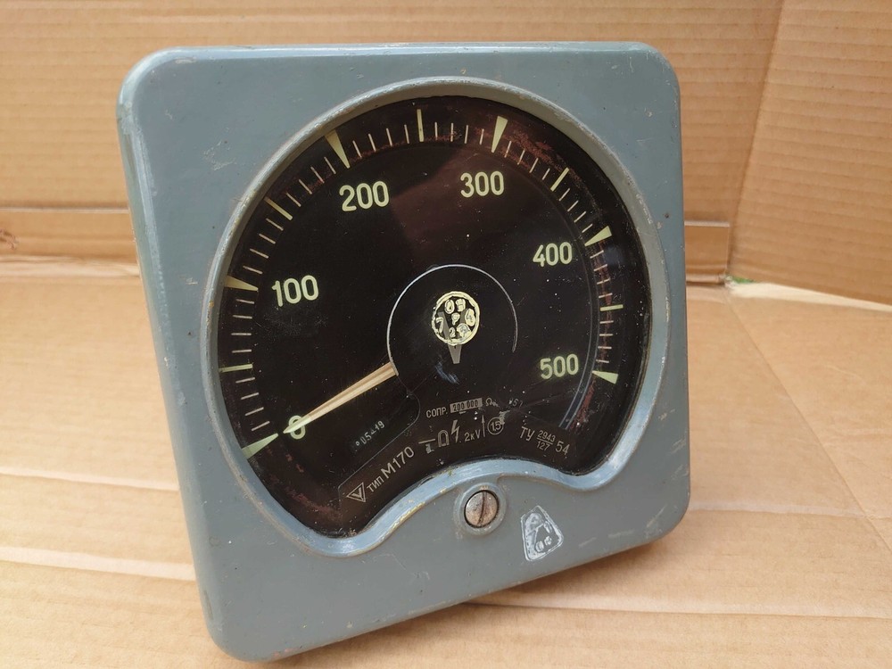 Vintage Phosphorescent Voltmeter M170 USSR, 1957