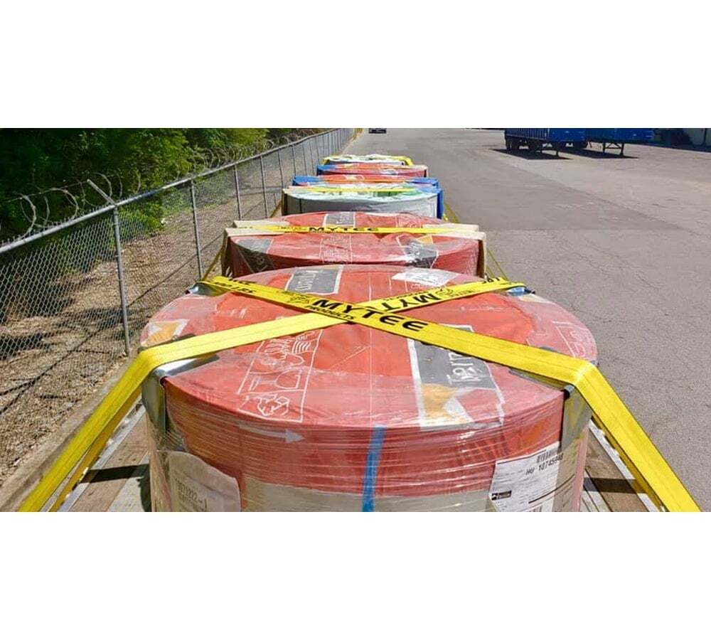 (4 Pack) 4 in. x 27 ft. Winch Strap with Flat Hook