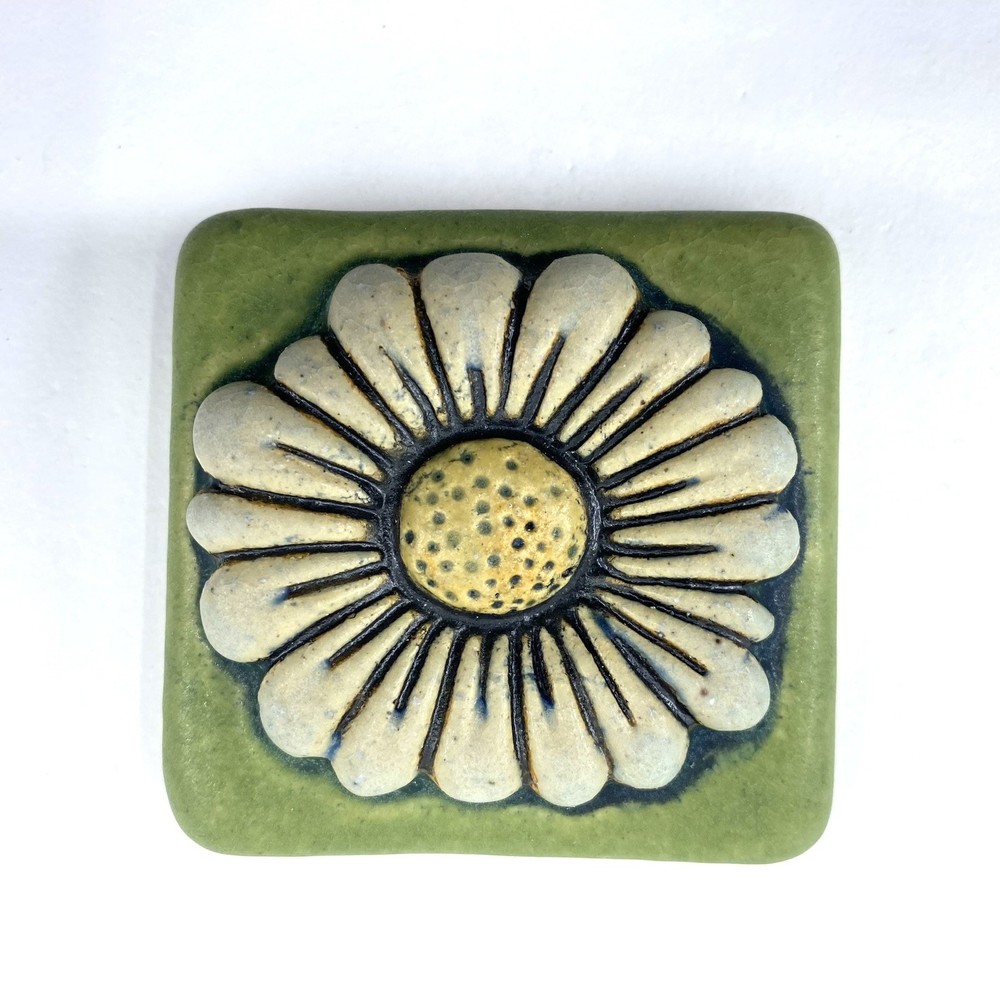 Aster 3x3" Ceramic Art Tile by Gretchen Kramp