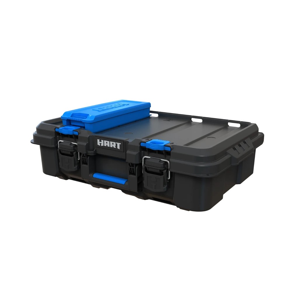 HART Stack System Tool Box with Small Blue Organizer & Dividers