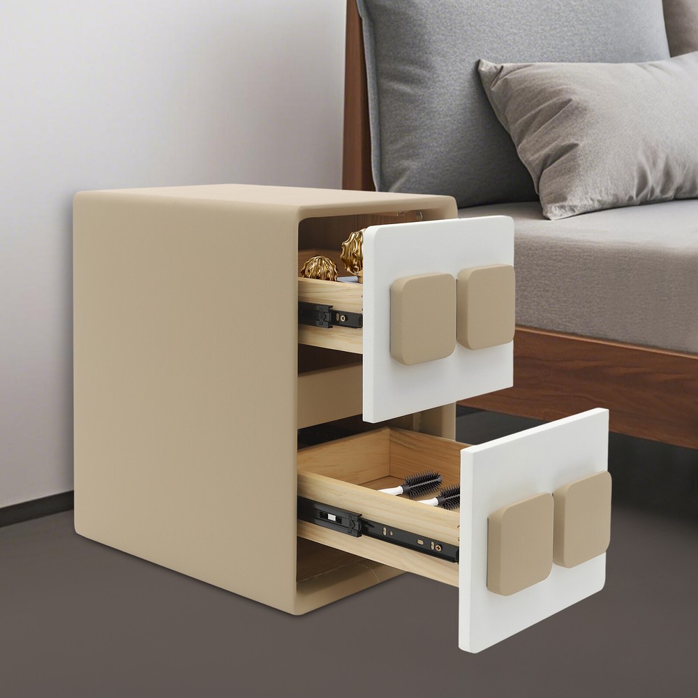 Modern Minimalist End Table, Bedside Table for Bedrooms, Floorstanding End Table