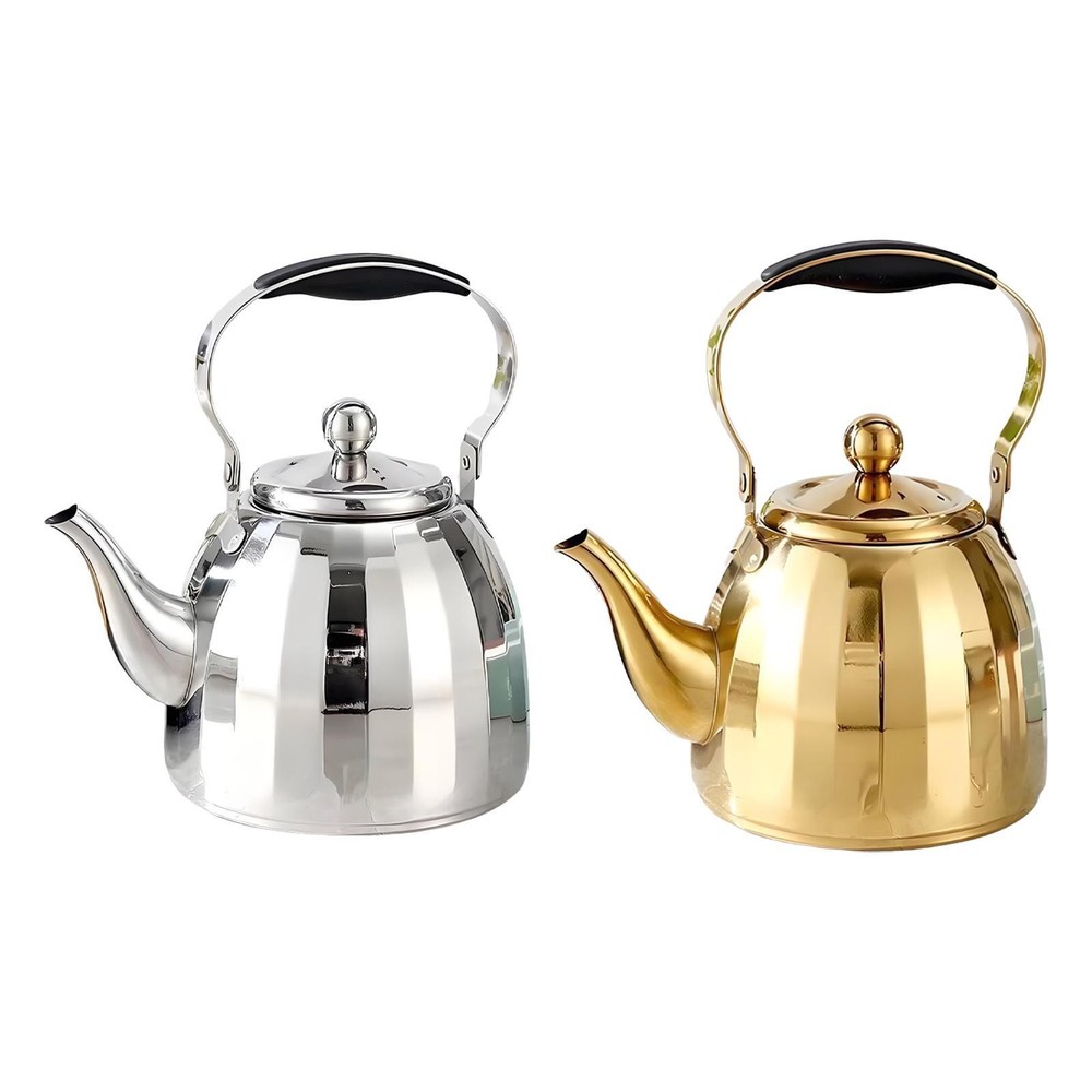 Stainless Steel Teapot Metal Tea Kettle with Infuser