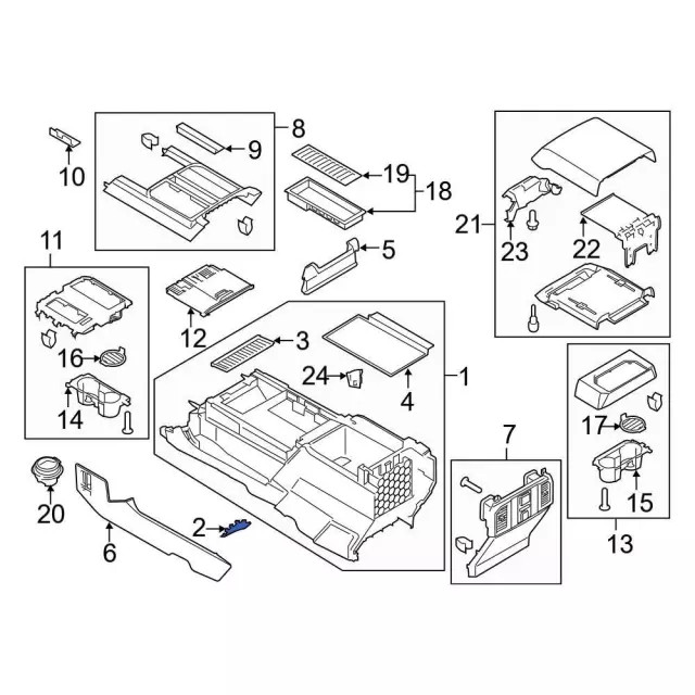 Genuine Ford Floor Console Plug FL3Z15672A40BB