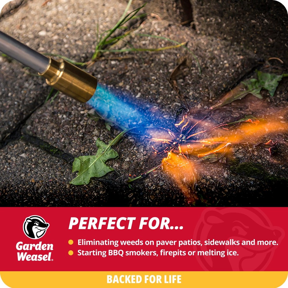 Weed Torch Burner with Lighter | Propane Fire Starter for Weeds