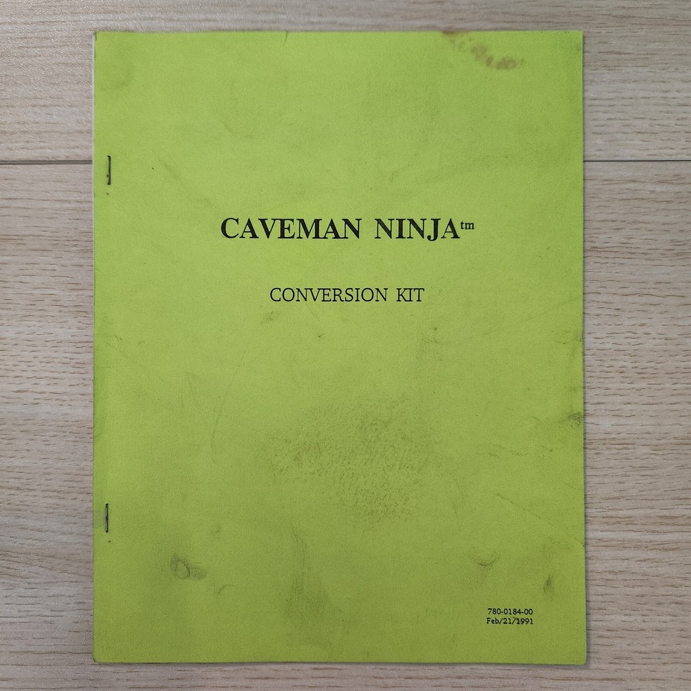 CAVEMAN NINJA Conversion Kit Manual Data East 1991
