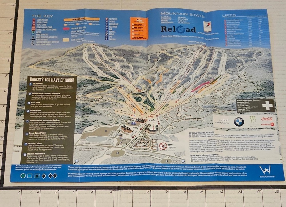 2018/19 WINDHAM SKI AREA TRAIL MAP & 28p BROCHURE W/ TRAIL MAP INSIDE. MINT