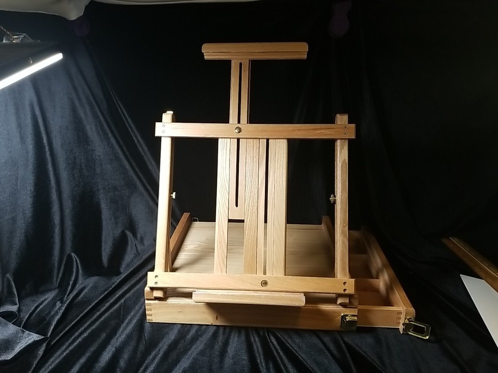 Beech Wood Folding Paint Sketch Box Table Easel with Drawer