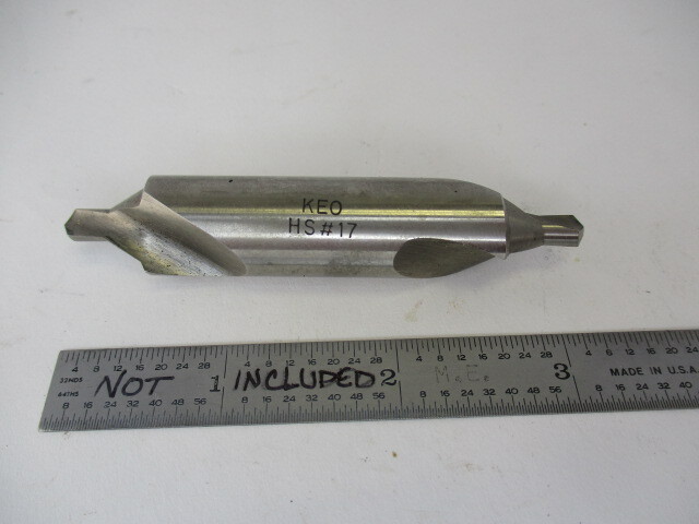 KEO # 17 Center Drill & Countersink, Spotter, Bell Cut, 60°, DE, Sharp, EC