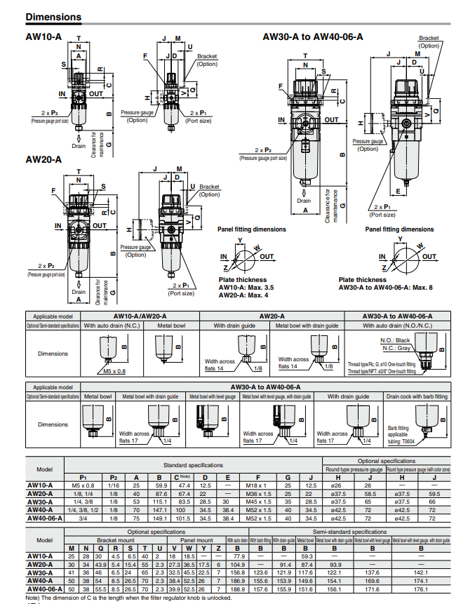 SMC AW20-02BE-B Pressure Reducing Regulator New