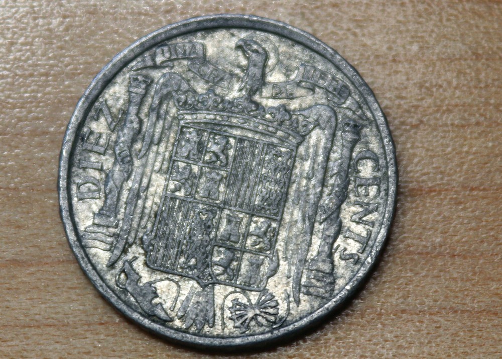 1953 Spain 10 Centimos