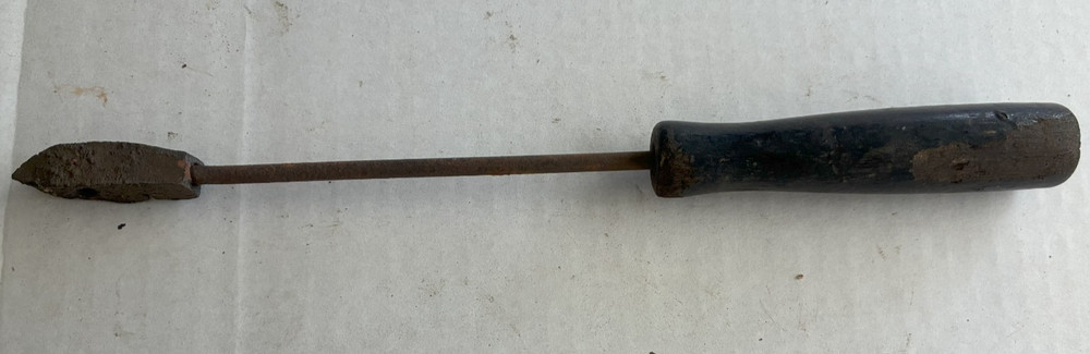 Vintage Soldering Iron Tool Wood Handle