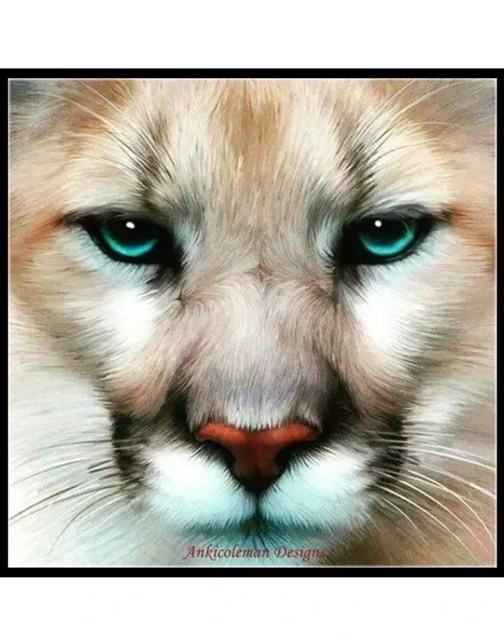 Beautiful Cougar - Chart Needlework DIY - Counted Cross Stitch Patterns